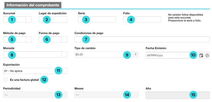 informacion comprobante