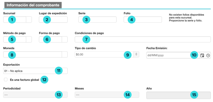 informacion comprobante