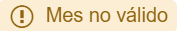 Mes no valido